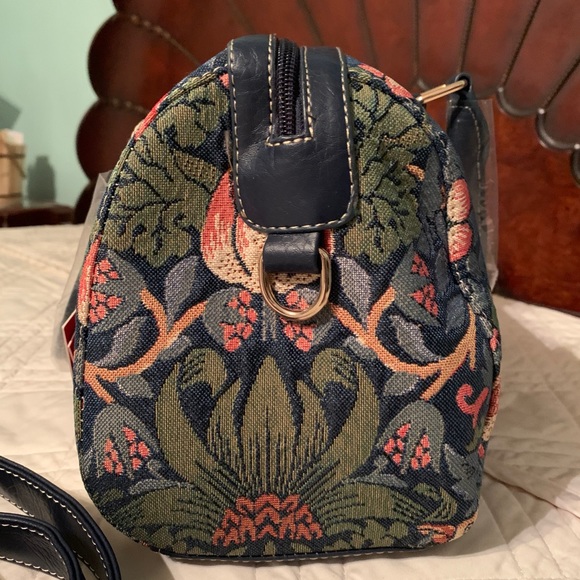 Signare  Strawberry Thief Blue Tapestry Handbag - Picture 4 of 11